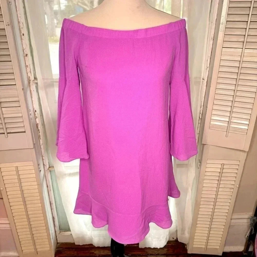Halston NWT Off the Shoulder Dress - Picture 4 of 10